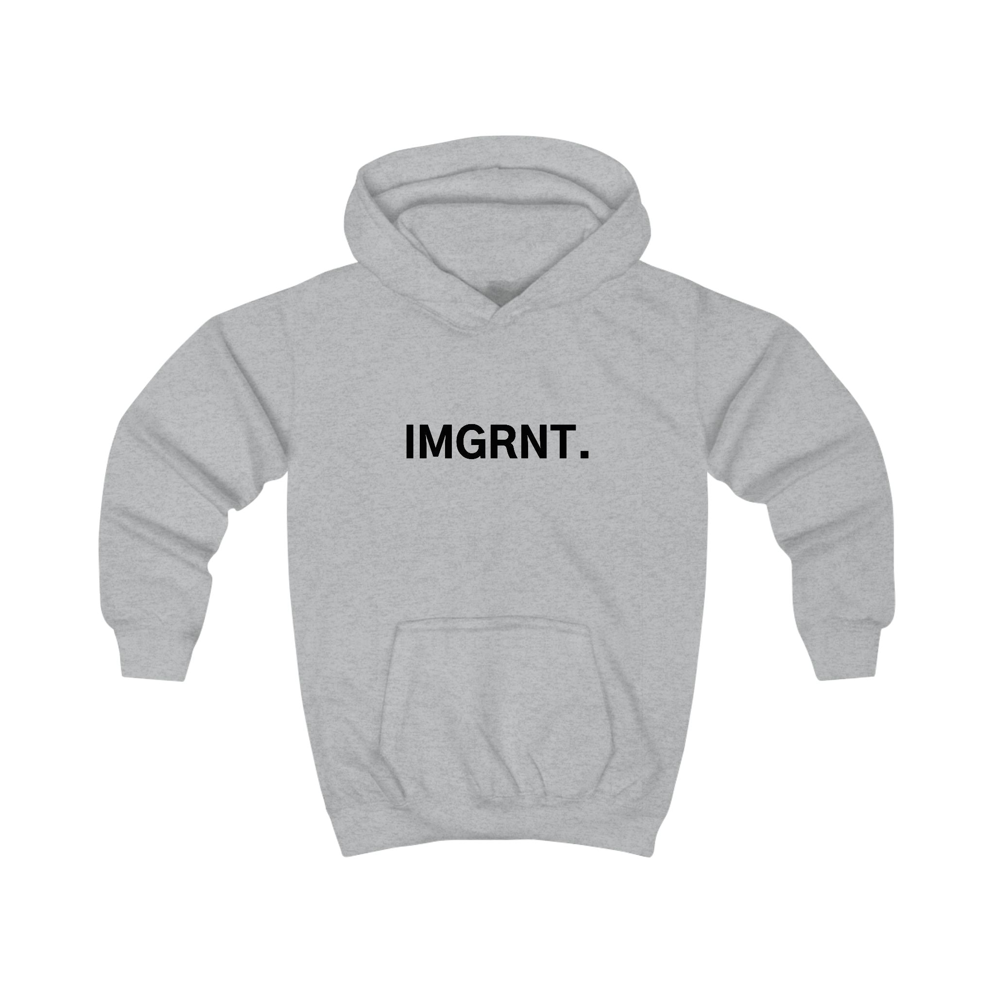 Stylish urban Kids Hoodie with IMGRNT. Design - Trendy Pullover for Young Adventurers, Perfect for All Seasons, Gifts, and Celebrations